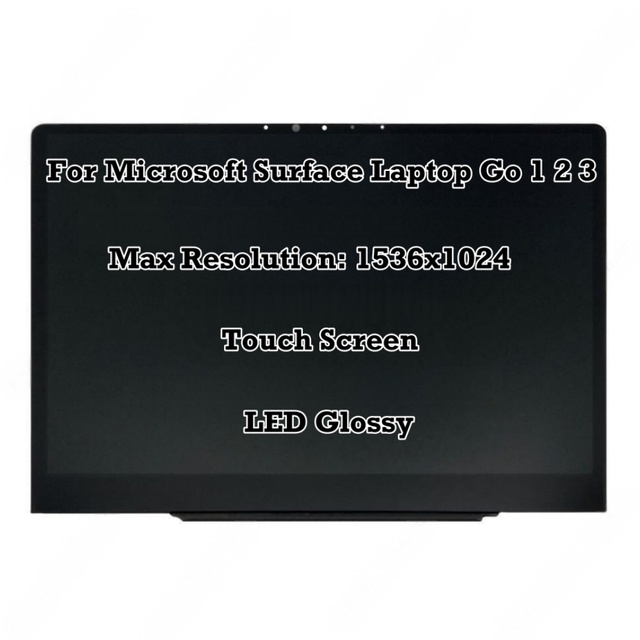 12.5" Screen Replacement for Microsoft Surface Laptop Go 1 2 3 LCD Touch Screen Display Assembly 1943