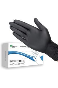 Gants d'examen en <span class=keywords><strong>nitrile</strong></span> noir, vente en gros d'usine, 4g, sans poudre, pour l'alimentation et le tatouage, gants de sécurité - Product Image 4