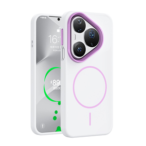 Étui de téléphone magnétique antichoc en silicone liquide de couleur unie S138 pour Huawei Mate 60 70 80 Pro Max pour iPhone - Product Image 1