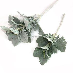 FC7406 Commercio All'ingrosso artificiale affollamento foglie mestiere dusty miller di seta foglie di eucalipto - Product Image 6