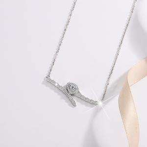 قلادة فضية عيار 925 على شكل ثعبان للنساء، مرصعة بالموسانيت، مجوهرات خالية من مسببات الحساسية - Product Image 5