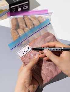 Sacs de conservation alimentaire réutilisables variés, matériau PEVA de qualité alimentaire, double fermeture éclair, adaptés au congélateur, sans BPA - Product Image 3