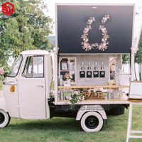 Belyoo Électrique Tuk Tuk Dessert Chariot Bière Boisson Stand Café Vente Piaggio Ape Pizza Four Camion Alimentaire Tricycle à vendre Personnalisé