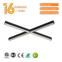 Profil hexagonal en aluminium anti-éblouissement IP44, éclairage linéaire LED pour supermarché