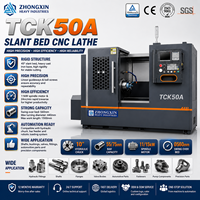 Tour CNC à banc incliné horizontal TCK50A, centre de tournage CNC, fabricant de machines OEM pour concessionnaires, distributeurs et importateurs
