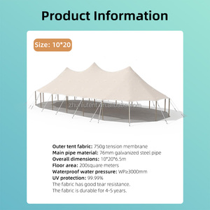 Tenda Tradizionale di Lusso a Quattro Stagioni Impermeabile <span class=keywords><strong>per</strong></span> Matrimoni, Eventi, Feste, Campeggio all'Aperto, Tende in <span class=keywords><strong>Tela</strong></span> Sperry o PVC - Product Image 6