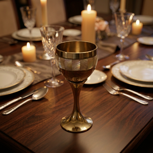 Solid Brass <b>Goblet</b> With Mother of Pearl - Product Image 4