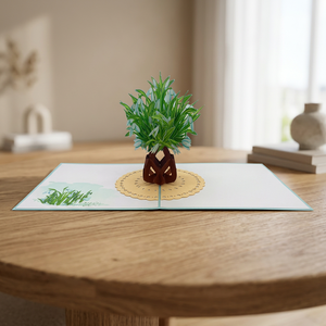 Snowdrop Flower 3D Pop-Up <b>Paper</b> Cutting Handmade <b>Paper</b> Art Wedding Thanksgiving Gift <b>Card</b> Offset Printing Vietnam Hanoi - Product Image 2
