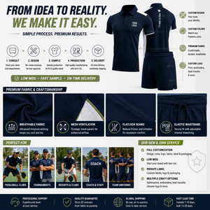 Ensemble polo de pickleball personnalisé Vexa pour homme – Maillot et short de performance, uniforme de club, vêtements de sport, fabrication OEM, marque privée - Product Image 5