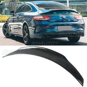 PSM Style Carbon Fiber Look / <b>Black</b> Car Rear Trunk Spoiler <b>Wing</b> Lip Extension for Mercedes for Benz W205 C63 for AMG 2015-2019 - Product Image 3