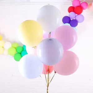 Décorations de fête de fiançailles anniversaire mariage gratuit Saint Valentin cadeau forme ronde Macarone ballons en Latex