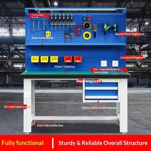 Table de travail robuste pour atelier, table antistatique pour usine, laboratoire, table d'opération, table de maintenance composite, modèle 150 - Product Image 3