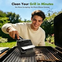 Brosse de nettoyage électrique multifonctionnelle pour barbecue en acier inoxydable de haute qualité – Rechargeable, étanche et flexible