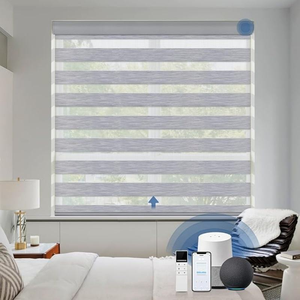 Persianas Zebra Modernas Horizontales Integradas de Doble Capa con Tela Opaca y Control Remoto Motorizado para Ventanas, Gran Venta - Product Image 2