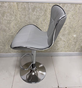 フットレスト高さ調節可能な回転サロンホワイトPUレザー理髪店チェア付きダイニング家具北欧バー - Product Image 5