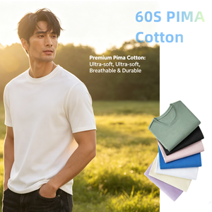 T-shirt da <span class=keywords><strong>uomo</strong></span> a maniche corte 210gsm, vestibilità ampia, in cotone Pima 60S Sipuma, girocollo, estiva, di alta qualità, taglie forti - Product Image 1