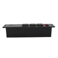 Multiprise avec 4 prises anti-effraction, port USB, interrupteur de réinitialisation éclairé, prise avec prise pour le bureau et la maison