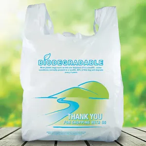 Eco Vest Shopping Plastic T-shirt Bags With Handles Supermarket Bag Tshirt Shop Resealable Plastic T-shirt Bags