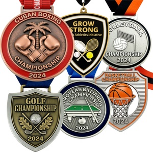 Médaille de sport personnalisée en alliage de zinc 3D doré, à concevoir soi-même, pour marathon, vente en gros à prix abordable - Product Image 1