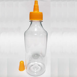 Vente en gros 260ml bouteille de sauce vide PET transparente de qualité alimentaire pour salade bonbons gâteau chewing-gum sucre pointu tomate Salsa conception - Product Image 1