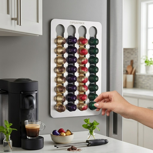 Soporte Magnético para Cápsulas de Café, Adhesivo para Montar en la Pared, Organizador de Cápsulas de Café para Refrigerador, Compatible con Cápsulas de Café Nespresso <span class=keywords><strong>Dolce</strong></span> <span class=keywords><strong>Gusto</strong></span> - Product Image 1