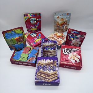 3.5G <strong>Cereal</strong> Paper <strong>Box</strong> Custom Printed Holographic die cut special shaped Packaging Display Paper <strong>Box</strong> for 3.5G Mylar Bag with <strong>Box</strong> - Product Image 2