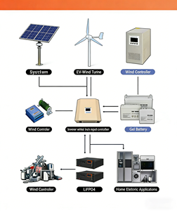 Éolienne 3KW-8KW à faible vitesse de coupure pour système de production d'énergie hybride solaire et éolienne domestique - Product Image 4