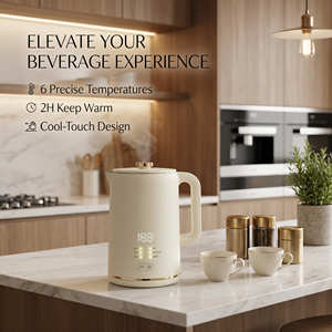 1500W Intelligent Stainless Steel 1.8L Portable <b>Kettle</b> With <b>Temperature</b> <b>Control</b> for Outdoor Hotel & Household Use Digital Temper - Product Image 1