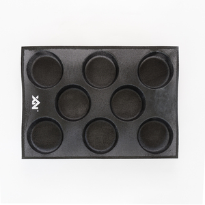 Plaques <span class=keywords><strong>de</strong></span> cuisson antiadhésives ovales en Silicone, 8 grilles, moules à hamburgers perforés, plateau à muffins - Product Image 2