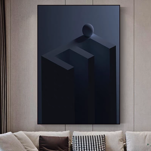 Décoration d'intérieur géométrique colorée en gros pour salon, <span class=keywords><strong>peinture</strong></span> en porcelaine cristalline à motif d'alphabet abstrait 3D créatif - Product Image 5