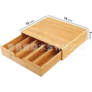 กล่องเก็บแคปซูลกาแฟไม้ ขนาด 14x12x3 นิ้ว พร้อมลิ้นชักแบบดึงออกได้ สำหรับจัดระเบียบในครัว - Product Image 1