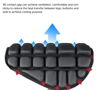 Coussin de siège de moto à haute élasticité, conception gonflable 3D, conduite confortable, réduit la fatigue, idéal pour les longs trajets et les déplacements quotidiens