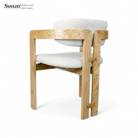 Nouvelle chaise de salle à manger en bois de style moderne et luxueux pour restaurant, rembourrée en cuir PU pour la décoration