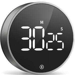 Minuteur numérique magnétique pour cuisine et bureau, chronomètre avec grand écran LED, compteur rotatif, minuteur LED BLANC - Product Image 1