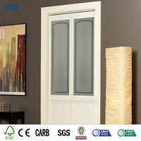 JHK-B06 Produits tendance 2025 pour la maison Portes intérieures modernes en MDF Porte pliante intérieure moulée apprêtée blanche