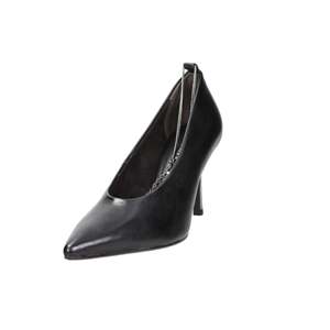 Escarpins pour femme Tamaris 1-22464-45 en cuir noir à bout pointu et talon haut - Product Image 2