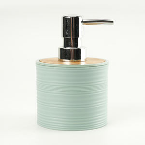 Juego de accesorios de baño de plástico duradero ecológico de 4 piezas de Color opcional, tapa de bambú, dispensador de jabón, soporte para cepillo de dientes, jabonera - Product Image 3