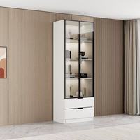 Armoire à vin moderne et minimaliste en métal ShangZheng SZ-702 personnalisée, autoportante, pour petites pièces, combinaison de luminosité et de luxe pour la vie quotidienne