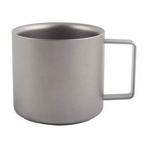 Ensemble de tasses à café minimalistes en acier inoxydable 350 ml, forme cylindrique, résistantes à la chaleur pour la préparation du thé - Product Image 1