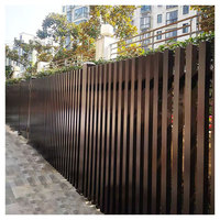 Clôture de jardin en aluminium à lattes verticales, 6 pieds, écologique, moderne, décorative, écran à lattes 3D pour jardin, cour