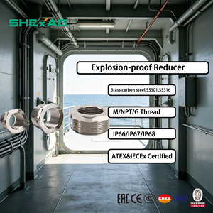 Reductor a Prueba de Explosiones con Certificación ATEX/IECEx, Niquelado en Latón, Clasificación IP68, Compra al por Mayor para Altas Temperaturas y Condiciones Extremas - Product Image 5