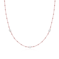 Collier en argent sterling 925 avec perle d'eau douce, fait main, bijoux personnalisés, plaqué rhodium pour femmes