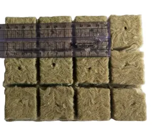 Batu wol harga rendah kubus untuk hidroponik pertanian benih pemula dari produsen