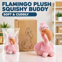 Peluche Flamant Rose Personnalisée en Coton et Polyester Brodé, Tissu Ultra Doux, Anti-Stress, Noël, Unisexe, Vente Directe Usine, OEM ODM