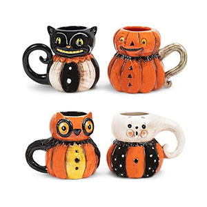 Nuit noire en céramique de peinture à la main tasse - Product Image 3