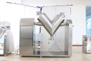 Mélangeur industriel à tambour de farine sous vide de poudre sèche prémélange V mélange électrique de mélangeur de nourriture - Product Image 5