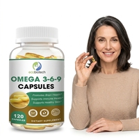 Ausreson OEM Omega-3 Capsules Molles Compléments Alimentaires Naturels Végétaliens 1000mg Huile de Poisson Bio Halal Omega 3 6 9 en Capsules