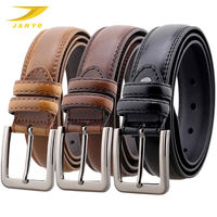 Ceinture professionnelle de marque supérieure, personnalisée et imprimée, polyvalente, classique pour homme, avec boucle ardillon argentée, en cuir véritable, pour affaires