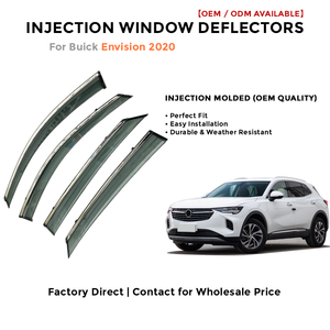 Injection Side Window Deflectors Visor Rain Guards for Buick Envision S 2020 Wind Deflector Auto Accessories - Product Image 2