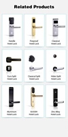 Kunci Hotel ANSI Harga Terjangkau E301 dengan Buka Kunci APP/RFID/Mekanis, Penyimpanan Data Cloud & SDK untuk Pintu Kayu, Hostel, Apartemen